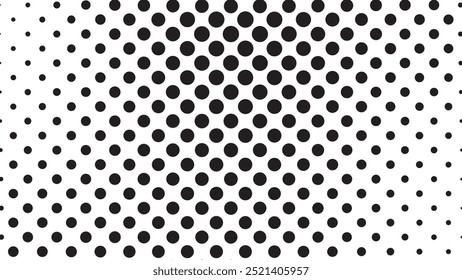 Abstract creative pattern pop art comic style black halftone isolated on white background Vector. Dotted circle vector illustration. Abstract halftone background. Dot spray gradation for your design.