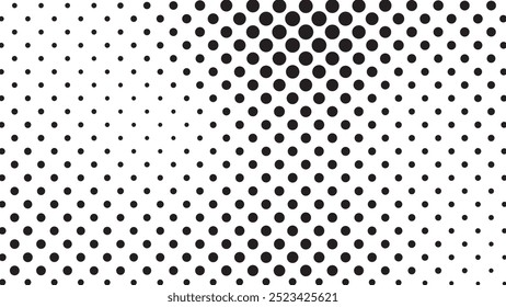 Abstract creative pattern pop art comic style black halftone isolated on white background Vector. Dotted circle vector illustration. Abstract halftone background. Dot spray gradation for your design.