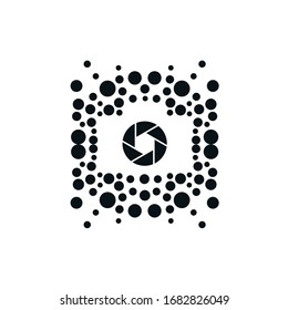 Logo der abstrakten Kreativfotokamera - Vektorillustration