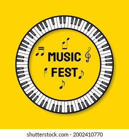 Abstrakte, kreative Klavierspieltasten - Musik 
Fest Keyboard Instrument Song Melody Vector Design Style Piano Konzert Live Music