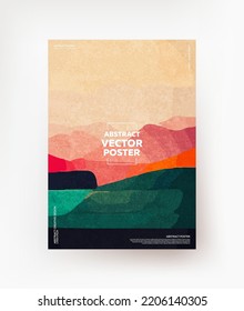 Abstraktes, kreatives Poster im Retro-Stil. Vektorgrafik.