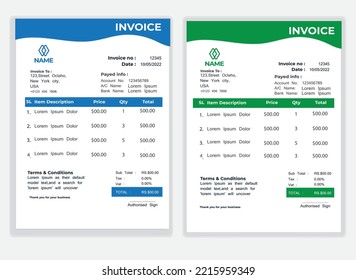 Abstract Creative professional and Editable modern minimal business invoice template,
quotation, list, price list  bill, voucher, receipt, design
