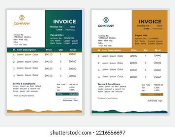 Abstract Creative professional and Editable modern minimal business invoice template,
quotation, list, price list  bill, voucher, receipt, design