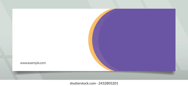 Abstract Creative Purple Shape Banner Design