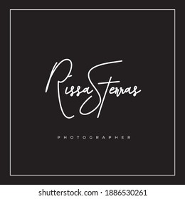 abstract creative rissa sterras Signature type font log