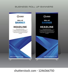 Abstract Creative Roll Up Banner Design. Vector template banner design, for advertising.