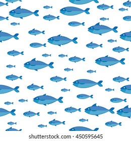 Abstract creative sea fish pattern. Pattern sea fish background. Graphic illustration of menu design, packaging bags, recipes, textiles.