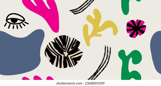 Abstract creative seamless pattern artistic background. Modern design for paper, cover, fabric, interior decor and other users.
