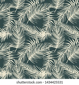 Abstract creative seamless pattern with tropical plants. Modern exotic design for paper, cover, fabric, interior decor and other users.