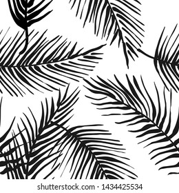 Abstract creative seamless pattern with tropical plants. Modern exotic design for paper, cover, fabric, interior decor and other users.