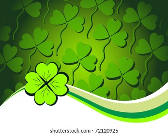 abstract creative shamrock pattern background, vector illustration