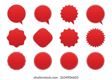 Abstract Creative Shape Designs, Badge, Stickers Vector