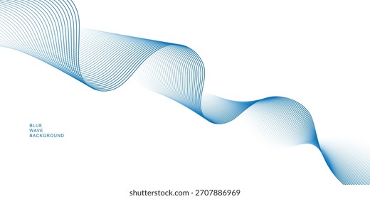 abstrato criativo suave azul onda linha fundo.