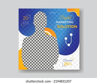 Abstract creative social media advertisement editable layout concept design or promotional
webinar presentation background template

