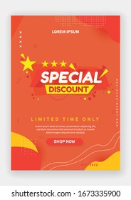 Abstract creative Special discount flyer. can be used as poster or banner design. For shopping.