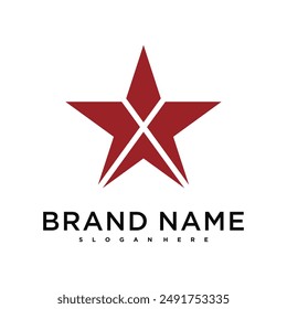 Abstract creative star logo design. Premium Vector