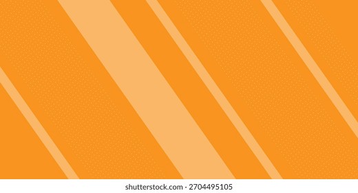 abstract creative stripe line and halftone on orange background design.