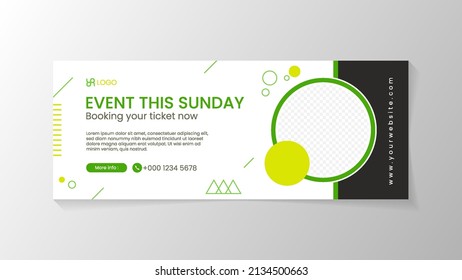 Resumen de diseño de estilo creativo banner y plantilla de diseño de cabecera para su sitio web o negocio de promoción