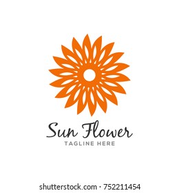 abstract creative sun flower log design