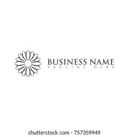 abstract creative sun flower, flower logo design