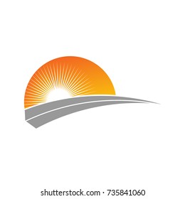 abstract creative sun logo 