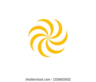 Abstract creative sun logo design