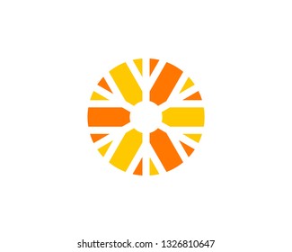 Abstract creative sun logo design