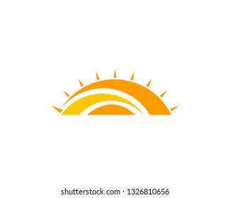 Abstract creative sun logo design