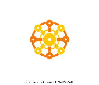 Abstract creative sun logo design