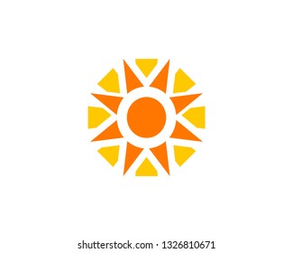 Abstract creative sun logo design