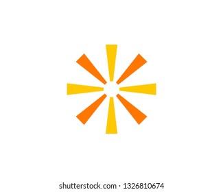 Abstract creative sun logo design
