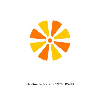 Abstract creative sun logo design