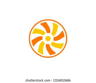 Abstract creative sun logo design