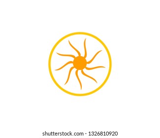 Abstract creative sun logo design