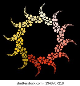 Abstract creative sun logo design element