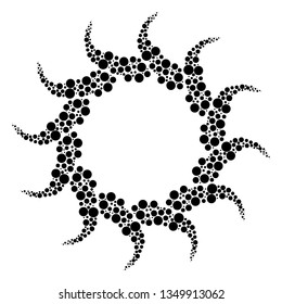 Abstract creative sun logo design element