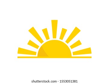 Abstract creative sun logo design, Summer Sun Logo, Sunburst icon sign symbol