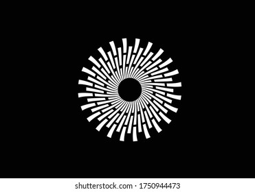 Resumen diseño del logotipo del sol creativo, logotipo del sol de verano, símbolo del símbolo del icono de la explosión solar