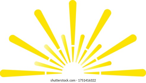 abstract creative sun logo design
