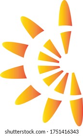 abstract creative sun logo design