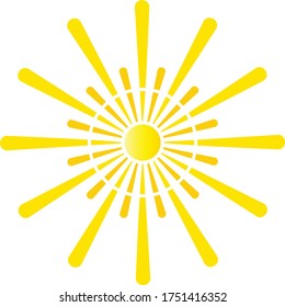 abstract creative sun logo design