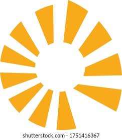 abstract creative sun logo design