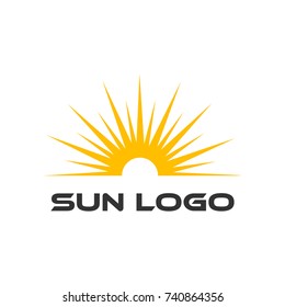 abstract creative sun logo design
