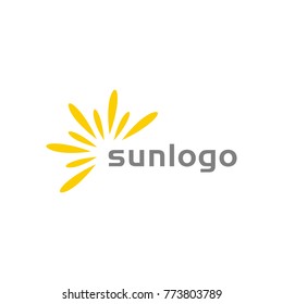 abstract creative sun logo design