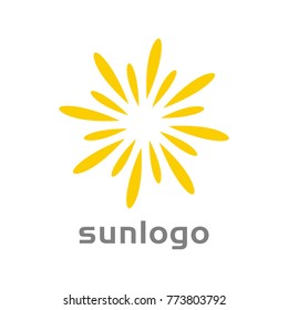 Abstract Creative Sun Logo Design