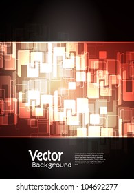 Abstract creative technology background with black banner. vector illustration