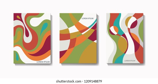 Abstract creative templates, cards, color covers set. Corporate Identity, Music Poster, Ads Banner. Trendy vector collection