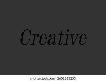 Abstract Creative Text Effect Design Black Background