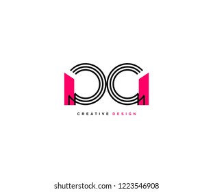 Abstract Creative Trendy Initial CC Lines Letter Logo Design Vector