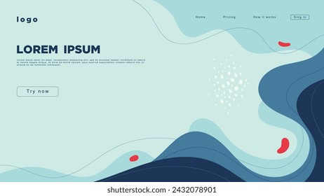 Abstract, creative, underwater background with bubbles for web design, banners, etc.